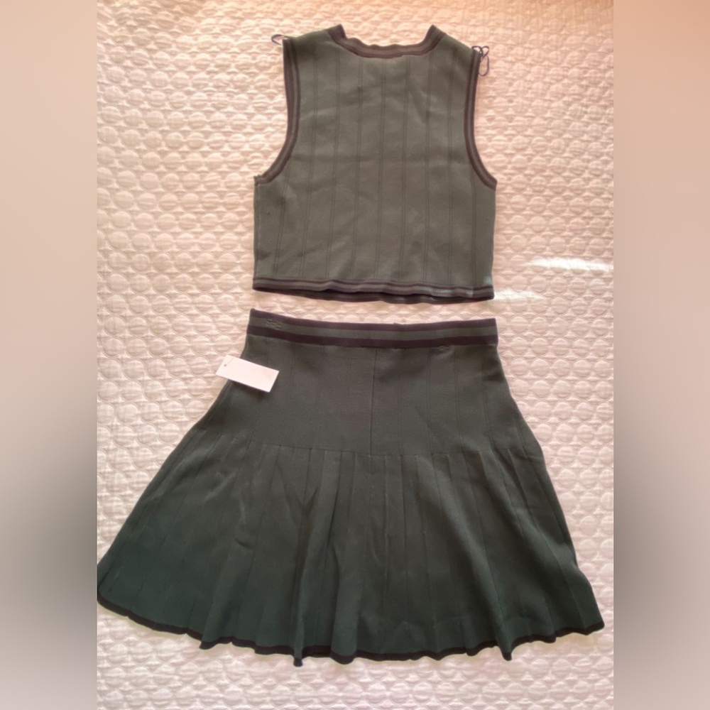 House of Harlow 1960 Tennis Sleeveless Sweater Top & Pleated Skirt Set Sz S - Picture 4 of 15